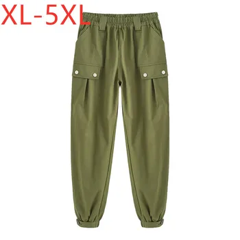 New 2020 ladies autumn winter plus size long cargo pants for women large loose wide leg green cotton pocket trousers 3XL 4XL 5XL
New 2020 ladies autumn winter plus size long cargo pants for women large loose wide leg green cotton pocket trousers 3XL 4XL 5XL