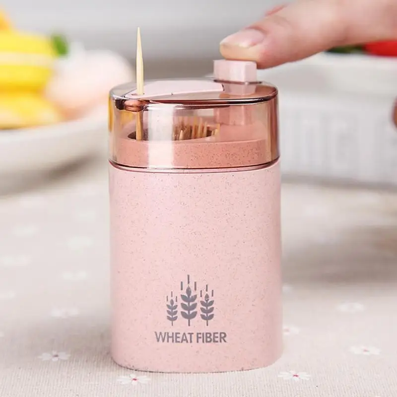 Automatic Toothpick Holder Container Wheat Straw Household Table Toothpick Storage Box Toothpick Dispenser
Automatic Toothpick Holder Container Wheat Straw Household Table Toothpick Storage Box Toothpick Dispenser