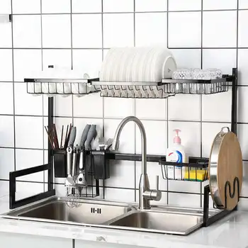 Kitchen Dish Drying Rack Over Sink Expandable Kitchen Storage Drainer Plate Rack Utensil Holder Racks Kitchen Organizer Rack 
Kitchen Dish Drying Rack Over Sink Expandable Kitchen Storage Drainer Plate Rack Utensil Holder Racks Kitchen Organizer Rack
