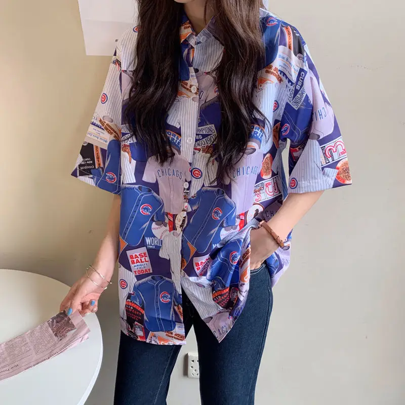 Hot Sale New Womens Casual Blouses Short Sleeved Tops Female Hawaiian Fashion Pattern printing Shirts Ladies Summer Loose Tops
Hot Sale New Womens Casual Blouses Short Sleeved Tops Female Hawaiian Fashion Pattern printing Shirts Ladies Summer Loose Tops