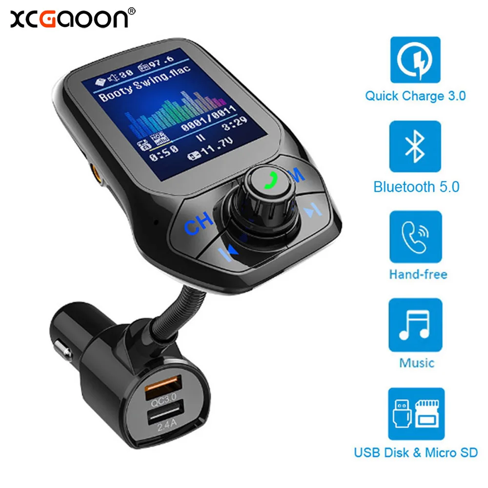 Bluetooth 5.0 FM Transmitter Car AUX USB MP3 Player Wireless Handsfree Car Kit With QC3.0 Quick Charge 3 USB Ports Car Charger
Bluetooth 5.0 FM Transmitter Car AUX USB MP3 Player Wireless Handsfree Car Kit With QC3.0 Quick Charge 3 USB Ports Car Charger