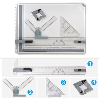 A3 Muti-function Drawing Board Math Art Architecture Papallel Motion Adjustable Angle Painting Board With Drawing Rulers
A3 Muti-function Drawing Board Math Art Architecture Papallel Motion Adjustable Angle Painting Board With Drawing Rulers