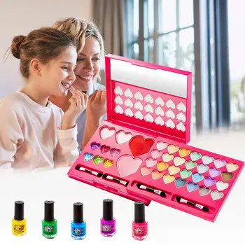 Princess Makeup Cosmetics Playing Box Set Playes Makeup Girl Toy Lipstick Eye Shadow Safe And Non-toxic Washable Kit
Princess Makeup Cosmetics Playing Box Set Playes Makeup Girl Toy Lipstick Eye Shadow Safe And Non-toxic Washable Kit