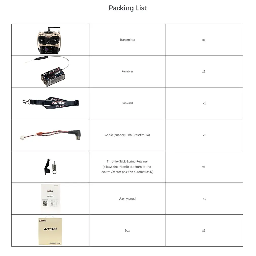 AT9S PRO Remote Controller and Receiver R9DS 2.4G DSSS&FHSS SBUS/PPM/PWM for FPV Racing Drone Quad Helicopter Fixed Wing
AT9S PRO Remote Controller and Receiver R9DS 2.4G DSSS&FHSS SBUS/PPM/PWM for FPV Racing Drone Quad Helicopter Fixed Wing