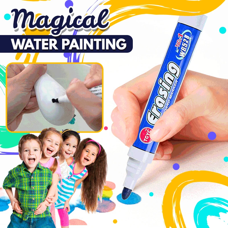 Волшебная водная ручка стираемая цветная маркерная на водной основе сухая