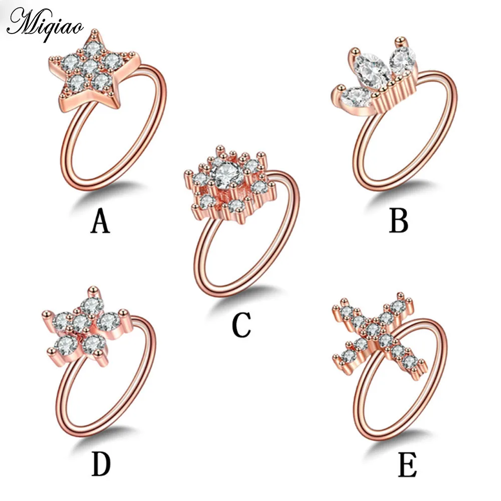 Miqiao 1pc Crystal Septum Rings Pierced Ear Piercing Clicker Nose Ring Ear Cartilage Tragus Helix Piercing Charming Body Jewelry 
Miqiao 1pc Crystal Septum Rings Pierced Ear Piercing Clicker Nose Ring Ear Cartilage Tragus Helix Piercing Charming Body Jewelry