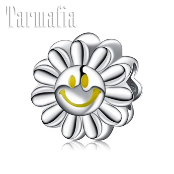 Fashion Yellow Enamel 925 Sterling Silver Smiling sunflower Silver Beads Fit Original Pandora Charm Bracelet Fine Jewelry making
Fashion Yellow Enamel 925 Sterling Silver Smiling sunflower Silver Beads Fit Original Pandora Charm Bracelet Fine Jewelry making