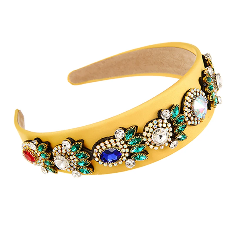 

ZHINI Bohemia Ethnic Colorful Wide Headbands for Women Luxury Charming Imitation Pearls Handmade Hair Band Fashion Jewelry Gift