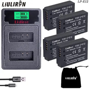 4Pcs bateria 1800mAh LP-E12 LP E12 LPE12 Battery +LCD USB Dual Charger for Canon EOS M50, EOS M100,100D Kiss X7 Rebel SL1 Camera
4Pcs bateria 1800mAh LP-E12 LP E12 LPE12 Battery +LCD USB Dual Charger for Canon EOS M50, EOS M100,100D Kiss X7 Rebel SL1 Camera