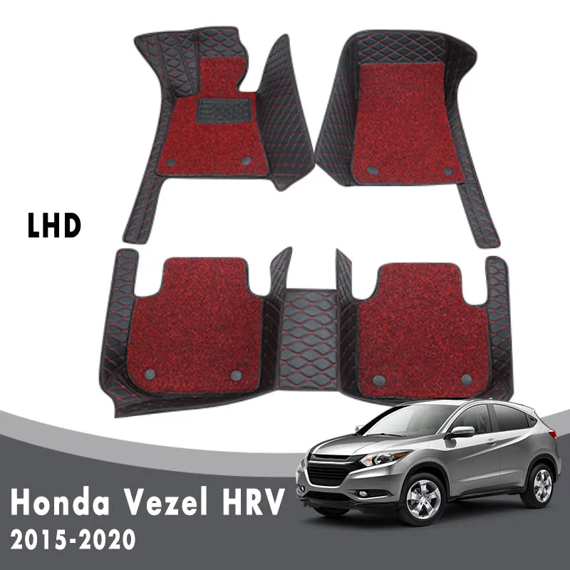 Фото Роскошные двухслойные автомобильные коврики с проволочной петлей для Honda Vezel XRV