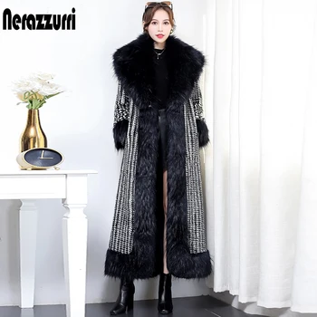 Nerazzurri Extra long warm colorful faux fur coat with fox fur trim 5xl 6xl plus size for women fashion Winter fluffy overcoat
Nerazzurri Extra long warm colorful faux fur coat with fox fur trim 5xl 6xl plus size for women fashion Winter fluffy overcoat