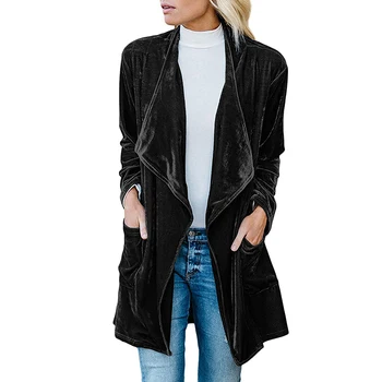 Women solid color velvet windcoat causal lapel autumn women cardigan solid color straight ladies coats
Women solid color velvet windcoat causal lapel autumn women cardigan solid color straight ladies coats