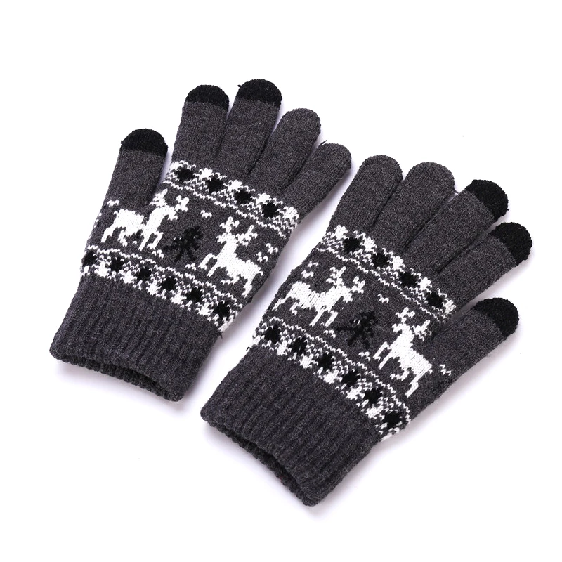 Sparsil Unisex Winter Knitted Gloves Christmas Deer Touch Screen Gloves Male Female Double Thick Warm Mittens Handschoenen
Sparsil Unisex Winter Knitted Gloves Christmas Deer Touch Screen Gloves Male Female Double Thick Warm Mittens Handschoenen