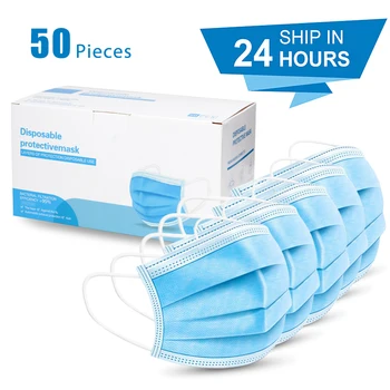 50PCS/Bag Fast Delivery 3 Layer Nonwoven Disposable Mask Face Masks Filter Mouth Mask Earloop Anti Dust Protection Mask
50PCS/Bag Fast Delivery 3 Layer Nonwoven Disposable Mask Face Masks Filter Mouth Mask Earloop Anti Dust Protection Mask