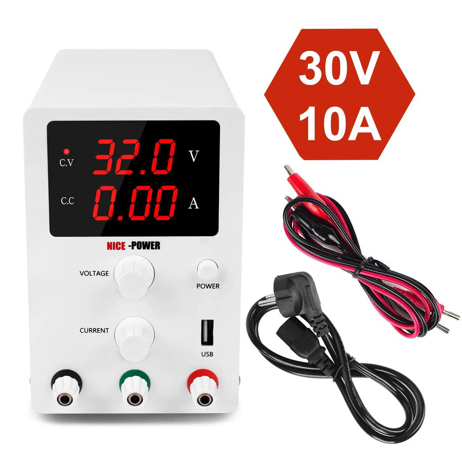 NICE-POWER Factory SPS3010 30V 10A USB 5V 2A Digital Variable Adjustable Laboratory precision Dc Power Supply For Mobile Repair
NICE-POWER Factory SPS3010 30V 10A USB 5V 2A Digital Variable Adjustable Laboratory precision Dc Power Supply For Mobile Repair
