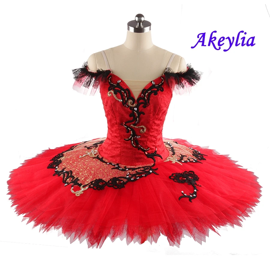 

Don Quijote Variation YAGP Competiton Ballet Tutu Kitri Adult Black Red Professional Classical Platter Tutu women ballet costume