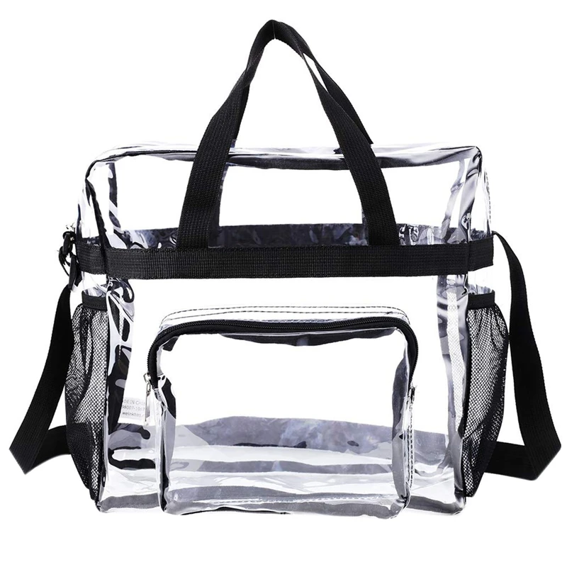 Transparent Tote Bag Stadium Security Travel and Gym Clear Bag, See Through Tote Bag for Work, Sports Games and Concerts
Transparent Tote Bag Stadium Security Travel and Gym Clear Bag, See Through Tote Bag for Work, Sports Games and Concerts