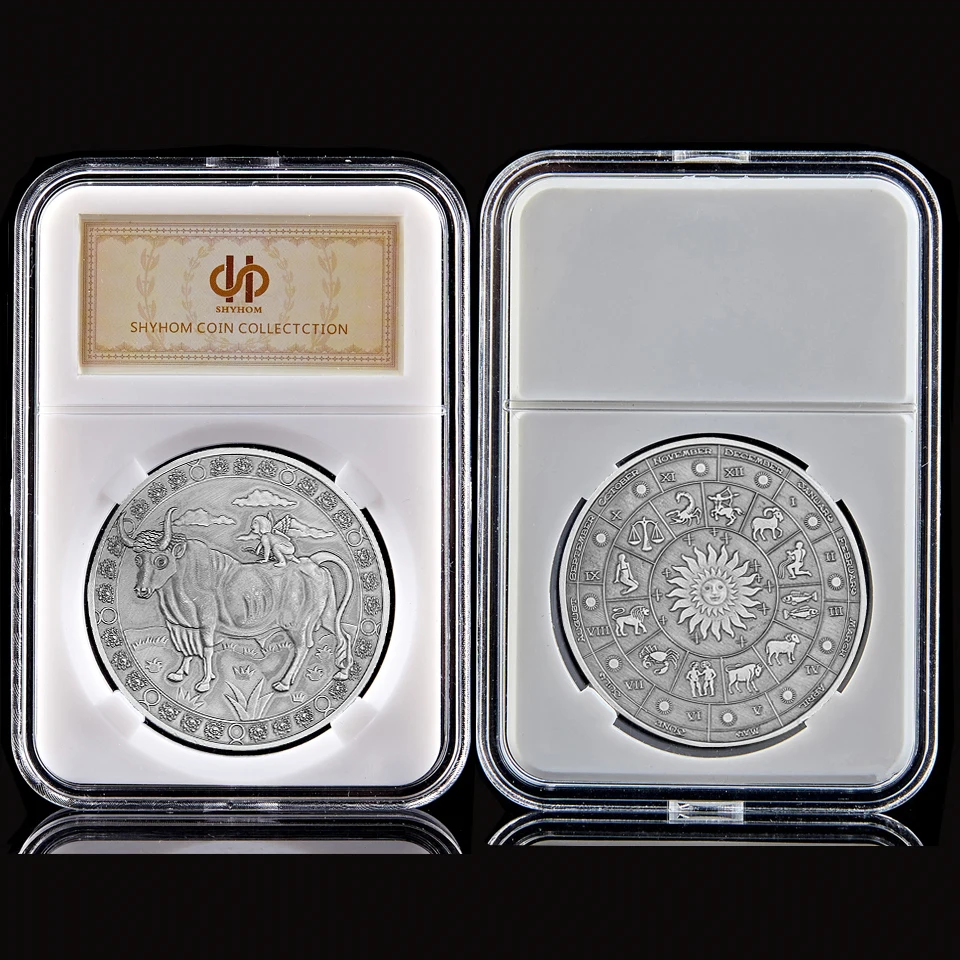 2020 Astrology Constellation Silver Plated Astrological Sign Constellation Taurus Commemorative Coin
2020 Astrology Constellation Silver Plated Astrological Sign Constellation Taurus Commemorative Coin