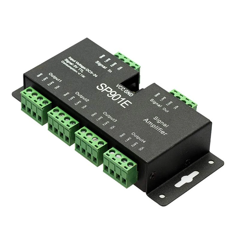 SP901E SPI Signal Amplifier for WS2812B WS2811 WS2813 Pixel RGB LED Strip Signal Repeater Addressable Dream Color Tape DC5-24V
SP901E SPI Signal Amplifier for WS2812B WS2811 WS2813 Pixel RGB LED Strip Signal Repeater Addressable Dream Color Tape DC5-24V