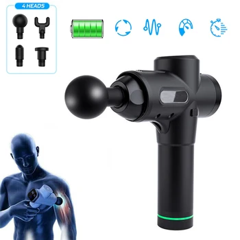 20 Files Frequency Fascia Gun Massager Muscle Massage Relaxing Tool UK/EU/US Plug Deep Vibration Therapy Relieve Muscle Soreness