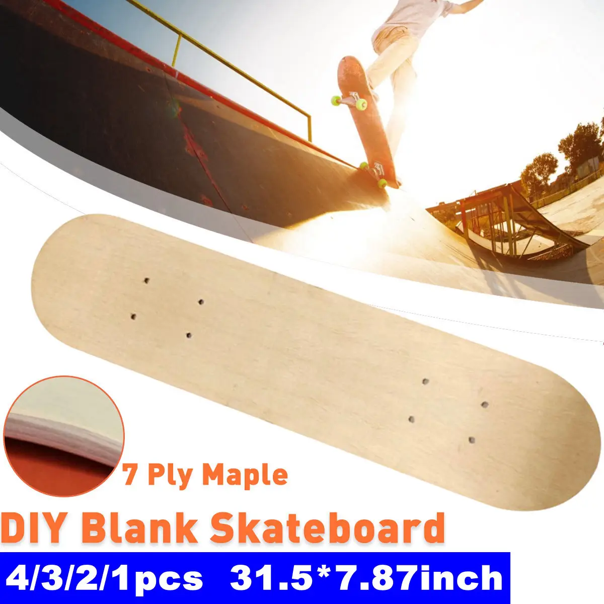 8inch 8-Layer Maple DIY Blank skateboard Double Concave Natural Skate Deck Board Skateboards Deck Wood Maple Longboard
8inch 8-Layer Maple DIY Blank skateboard Double Concave Natural Skate Deck Board Skateboards Deck Wood Maple Longboard