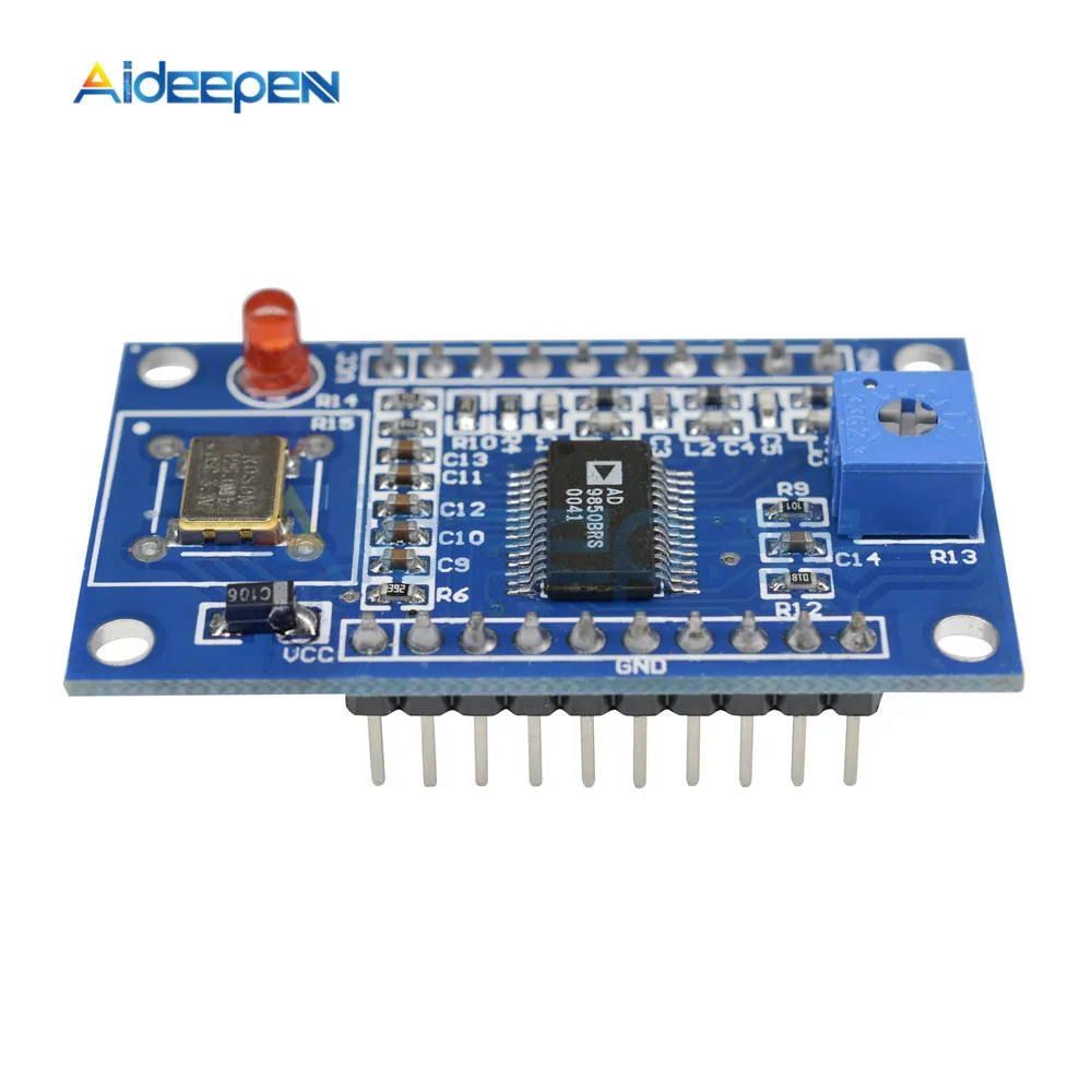 AD9850 0-40MHz DDS Signal Generator Module 2 Sine Wave and 2 Square Low-pass Filter Crystal Oscillator Test Equipment Diy Board
AD9850 0-40MHz DDS Signal Generator Module 2 Sine Wave and 2 Square Low-pass Filter Crystal Oscillator Test Equipment Diy Board