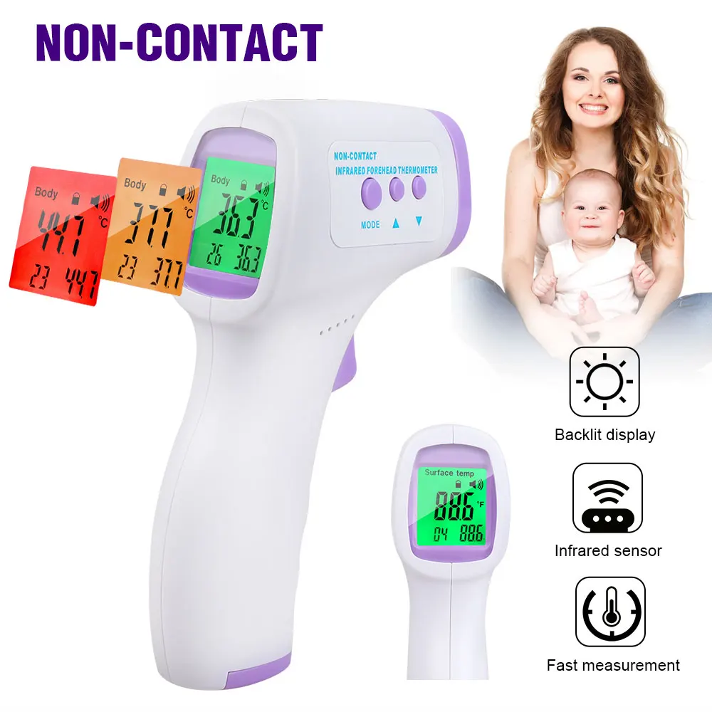 In Stock!! Forehead Thermometer Non Contact Infrared Digital LCD Thermometer Handheld for Baby Adult Surface Measure Tool
In Stock!! Forehead Thermometer Non Contact Infrared Digital LCD Thermometer Handheld for Baby Adult Surface Measure Tool