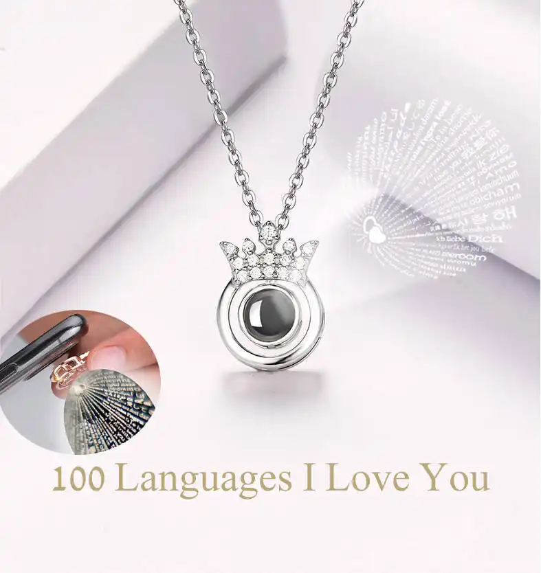 100 languages i love you pendant necklace valentines day gift б