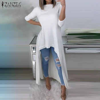 2020 Spring Fashion Solid High Low Blouse ZANZEA Women Casual O Neck Long Sleeve Party Long Shirts Blusas Chemise Female Vestido 
2020 Spring Fashion Solid High Low Blouse ZANZEA Women Casual O Neck Long Sleeve Party Long Shirts Blusas Chemise Female Vestido