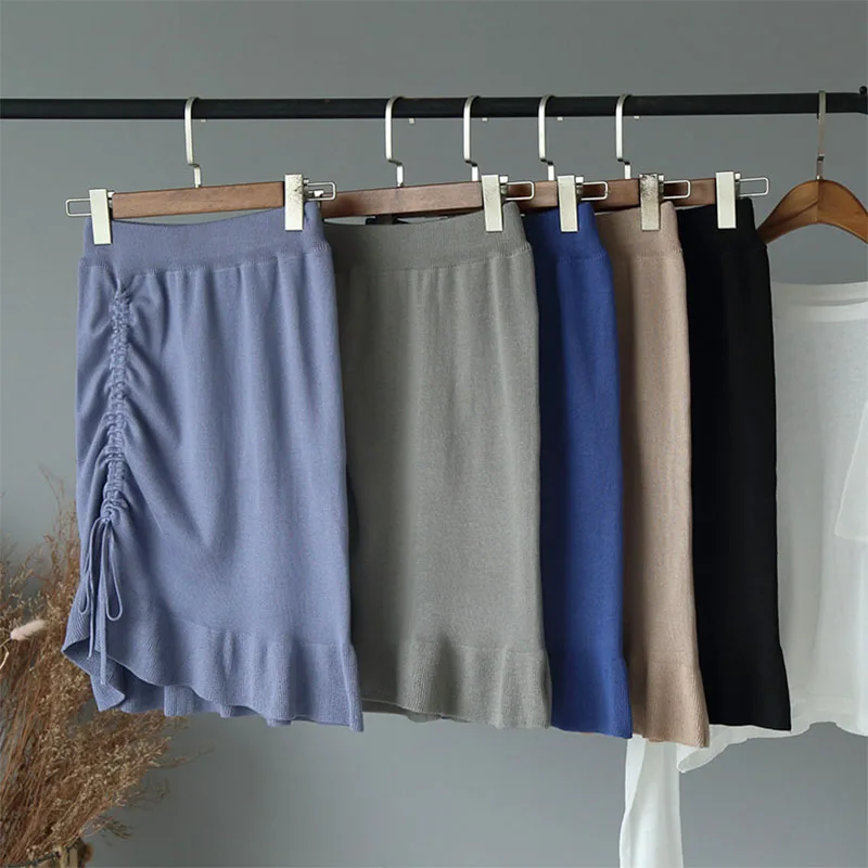 Autumn Winter High Waist Slim Irregular Fishtail Drawstring Belt Knit Wrap Bodycon Skirts 2019 New Winter Skirt
Autumn Winter High Waist Slim Irregular Fishtail Drawstring Belt Knit Wrap Bodycon Skirts 2019 New Winter Skirt
