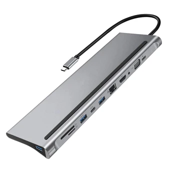 11 in 1 USB Type C Hub, Adapter Laptop Docking Station HDMI VGA RJ45 PD for HP Lenovo Surface Compatible
11 in 1 USB Type C Hub, Adapter Laptop Docking Station HDMI VGA RJ45 PD for HP Lenovo Surface Compatible