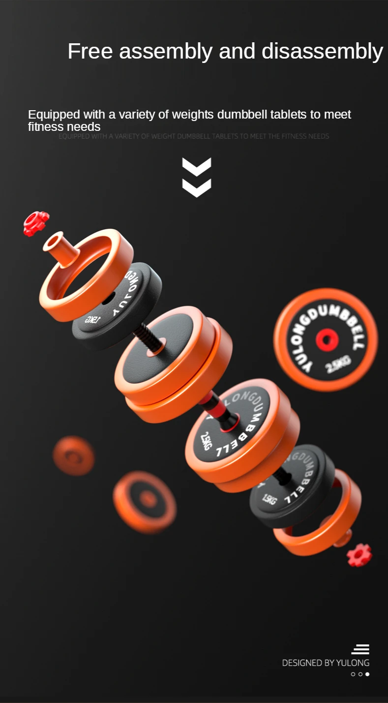 Dumbbell men's home barbell combination set fitness equipment dumbbell adjustable counterweight dumbbell women's bag rubber dumb Dumbbell men's home barbell combination set fitness equipment dumbbell adjustable counterweight dumbbell women's bag rubber dumb