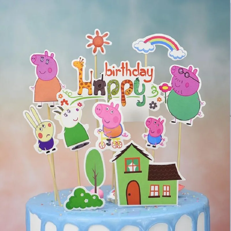 24Pcs Peppa Pig Birthday Decoration Cake Card Fruit Plug-in Children Birthday Party Supplies Kids Birthday Gifts Toys 2P01
24Pcs Peppa Pig Birthday Decoration Cake Card Fruit Plug-in Children Birthday Party Supplies Kids Birthday Gifts Toys 2P01