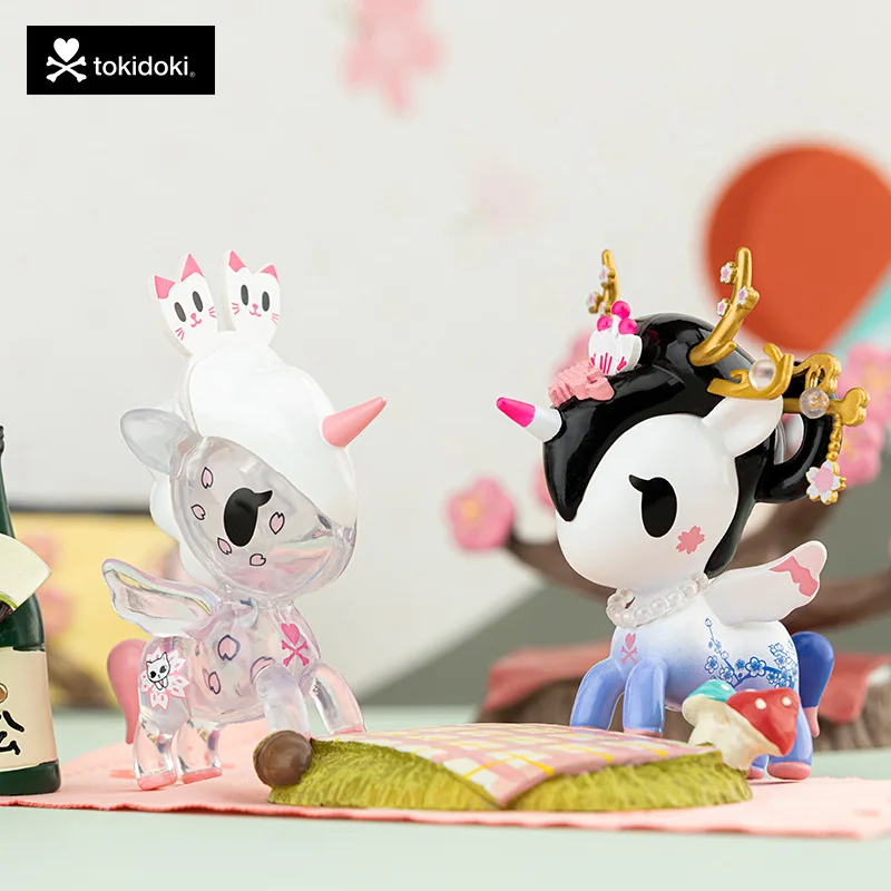 Оригинальная Аниме Фигурка Tokidoki вишневый цвет единорог глухая коробка игрушка с