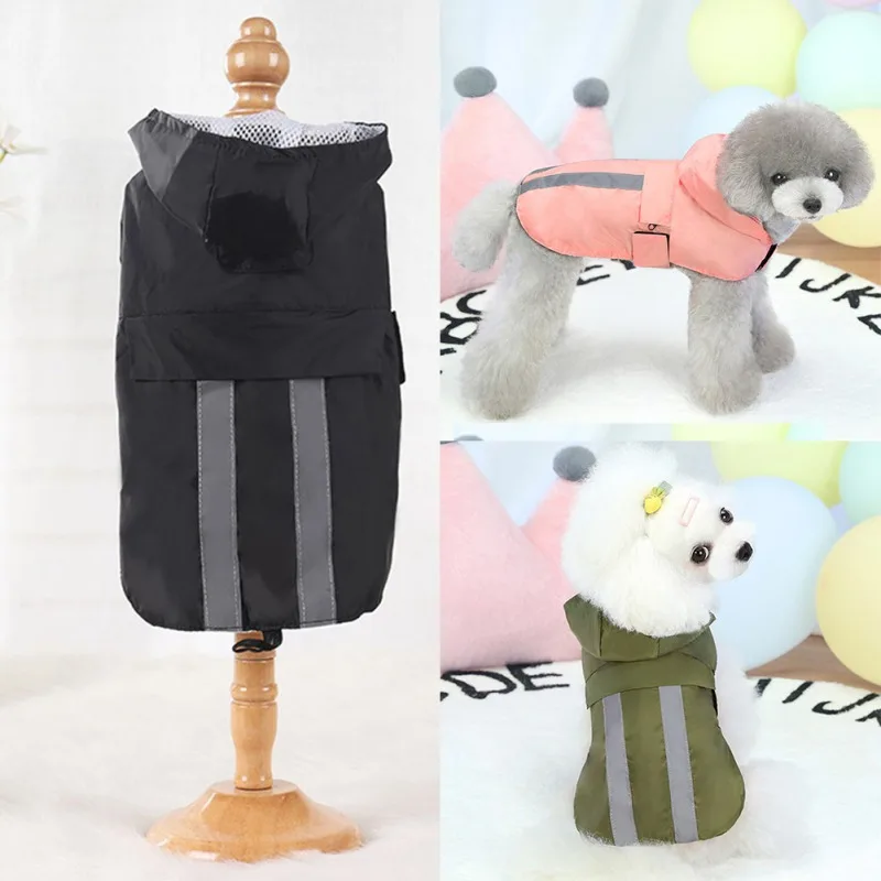 Pet Dog Clothes Vest Jacket Hooded Reflective Strip Waterproof Breathable Sweat-Absorbent Lightweight Raincoat Jacket Outfit New
Pet Dog Clothes Vest Jacket Hooded Reflective Strip Waterproof Breathable Sweat-Absorbent Lightweight Raincoat Jacket Outfit New