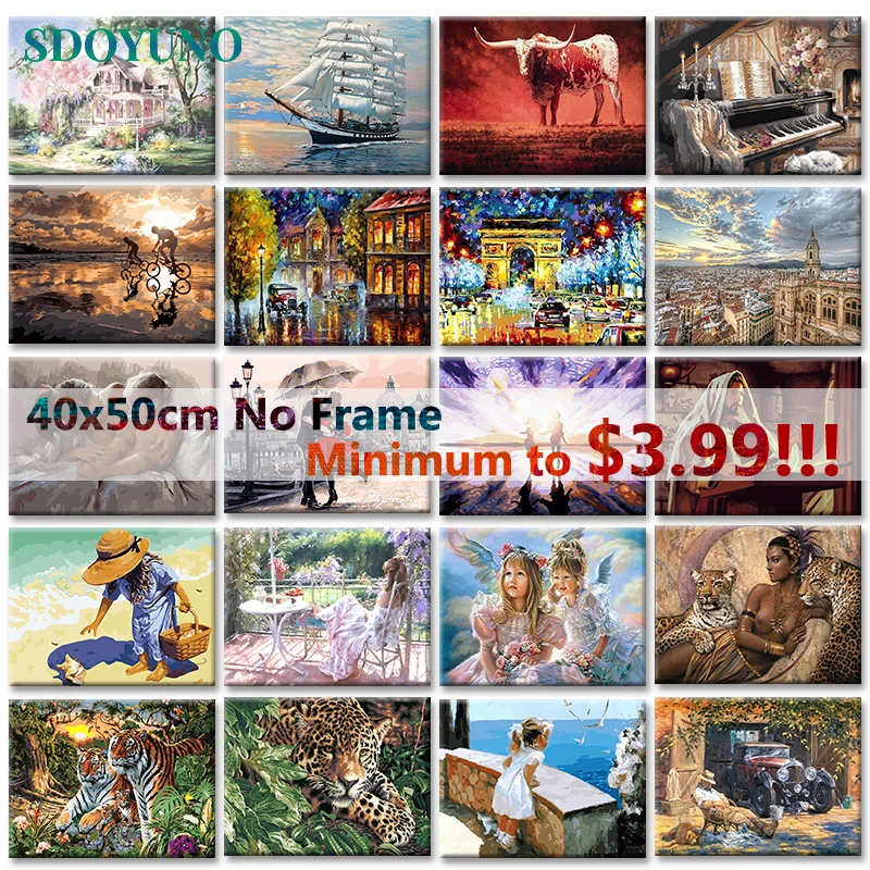 GATYZTORY painting by numbers 40x50cm Frameless Digital Painitng On Canvas pictures by numbers DIY Figure Animals Landscape
GATYZTORY painting by numbers 40x50cm Frameless Digital Painitng On Canvas pictures by numbers DIY Figure Animals Landscape