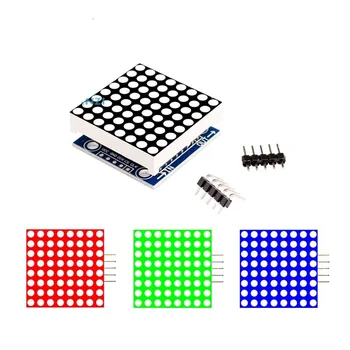MAX7219 Dot Matrix Module Control Module Single Chip Microcomputer Control Drive LED Display Module Red/Blue/Green
MAX7219 Dot Matrix Module Control Module Single Chip Microcomputer Control Drive LED Display Module Red/Blue/Green