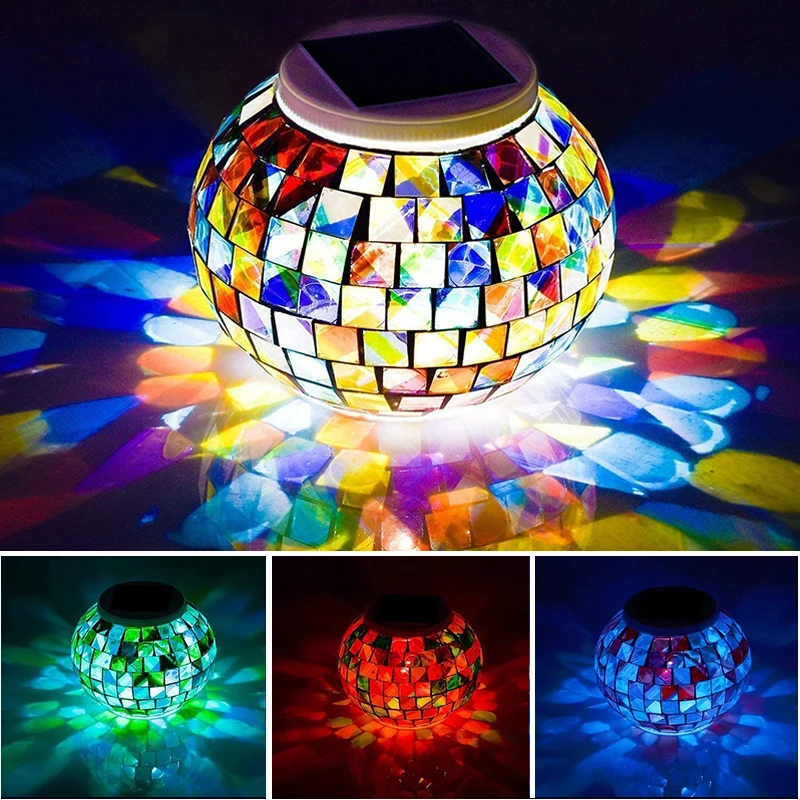 Color Changing Solar Powered Glass Mosaic Ball Led Garden Light Solar Table Lamp Outdoor Waterproof Solar Night Lights
Color Changing Solar Powered Glass Mosaic Ball Led Garden Light Solar Table Lamp Outdoor Waterproof Solar Night Lights