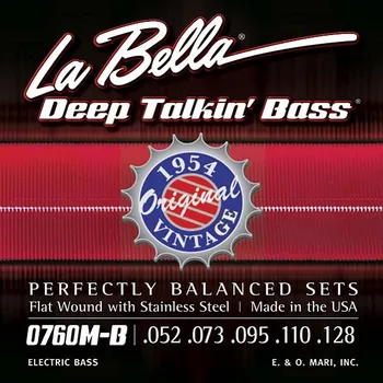 0760m-b deep Talkin' bass strings for 5-string, bass guitar, steel, 52-128, La Bella
0760m-b deep Talkin' bass strings for 5-string, bass guitar, steel, 52-128, La Bella