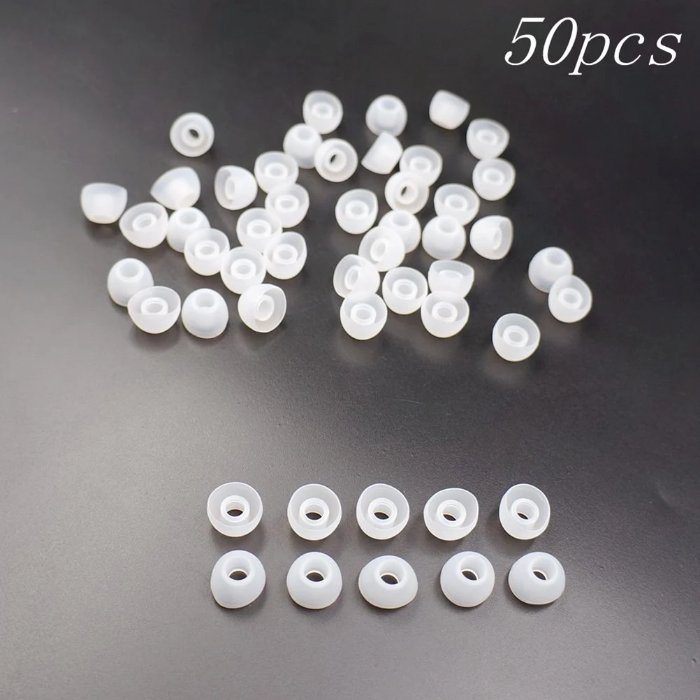 

White Replacement Earbud Tips Soft Silicon Cover For Samsung HTC In-Ear Headphones Earphones Accessories 50pcs Ear pads