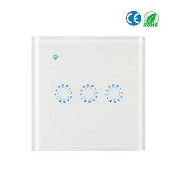 EU UK WiFi Smart Light Switch Controller Touch Switch Voice APP Control Wall Curtain Switch for Alexa Google Home 1/2/3 Gang
EU UK WiFi Smart Light Switch Controller Touch Switch Voice APP Control Wall Curtain Switch for Alexa Google Home 1/2/3 Gang