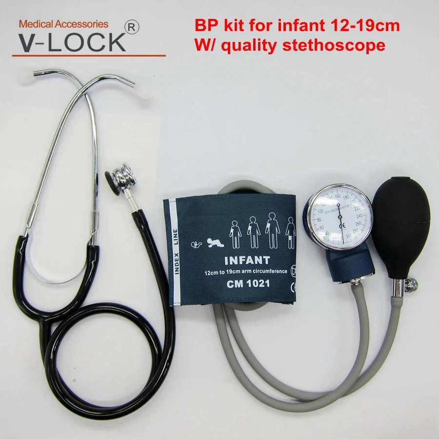 V-LOCK professional Infant BP monitor Aneroid Sphygmomanometer BP Cuff Kit with stethoscope
V-LOCK professional Infant BP monitor Aneroid Sphygmomanometer BP Cuff Kit with stethoscope