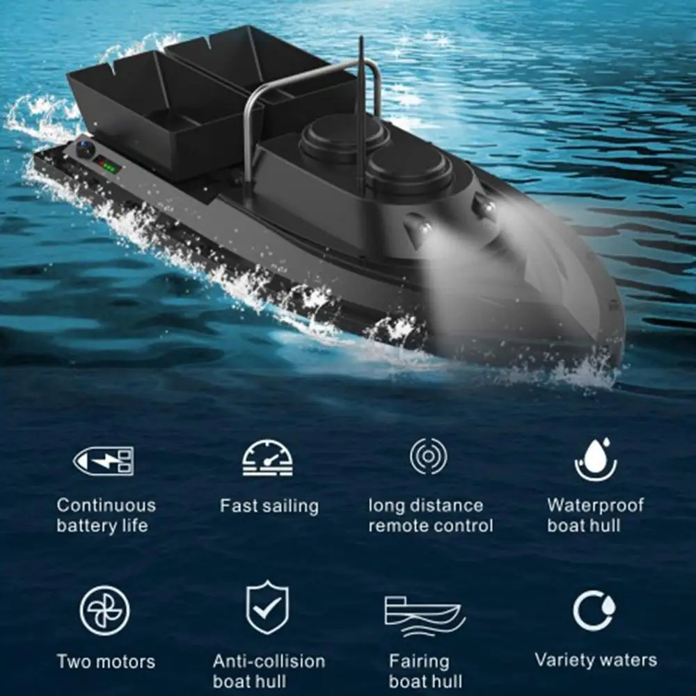 500M Remote Control Fishing Finder Bait Boat Upgraded Version Bait Nesting RC Ship Fishing Ship Boats Tool Gift EU/US Plug
500M Remote Control Fishing Finder Bait Boat Upgraded Version Bait Nesting RC Ship Fishing Ship Boats Tool Gift EU/US Plug