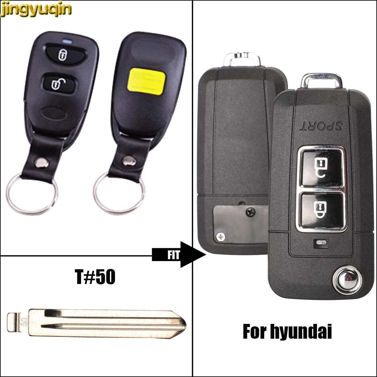 Jingyuqin 2/3Button Flip Remote Key Shell Refit For Hyundai Old Elantra 2003 Tucson Santa Fe/NF Eagle Terracan No Battery Holder
Jingyuqin 2/3Button Flip Remote Key Shell Refit For Hyundai Old Elantra 2003 Tucson Santa Fe/NF Eagle Terracan No Battery Holder