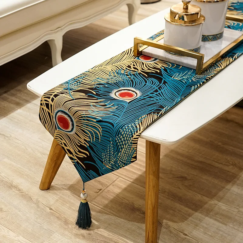 Peacock Feather Table Runner European American Table Cloth American Country Table Runner Simple Modern Wedding Table Decoration
Peacock Feather Table Runner European American Table Cloth American Country Table Runner Simple Modern Wedding Table Decoration