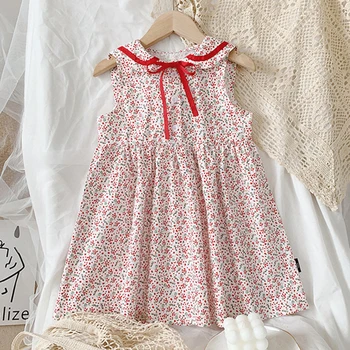 Kids Girl Dress 2020 New European And American Style Children Bow Design Floral Pattern Sleeveless Clothes Baby Outfits
Kids Girl Dress 2020 New European And American Style Children Bow Design Floral Pattern Sleeveless Clothes Baby Outfits