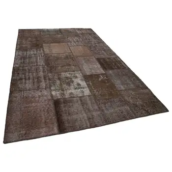 196x304 Cm Brown Handmade Patchwork Rug-6x10 Ft
196x304 Cm Brown Handmade Patchwork Rug-6x10 Ft
