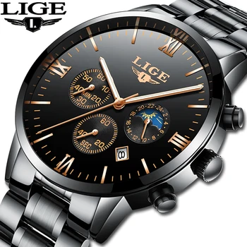 LIGE Watch Famous Men Fashion Quartz Clock Mens Watches Top Brand Luxury Full Steel Business Waterproof Watch Relogio Masculino
LIGE Watch Famous Men Fashion Quartz Clock Mens Watches Top Brand Luxury Full Steel Business Waterproof Watch Relogio Masculino