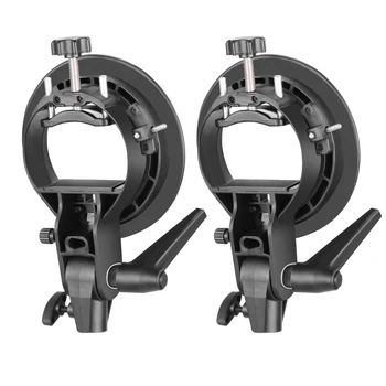 Neewer 2 Pieces S-Type Bracket Holder with Bowens Mount for Speedlite Flash Snoot Softbox Beauty dish Reflector Umbrella
Neewer 2 Pieces S-Type Bracket Holder with Bowens Mount for Speedlite Flash Snoot Softbox Beauty dish Reflector Umbrella