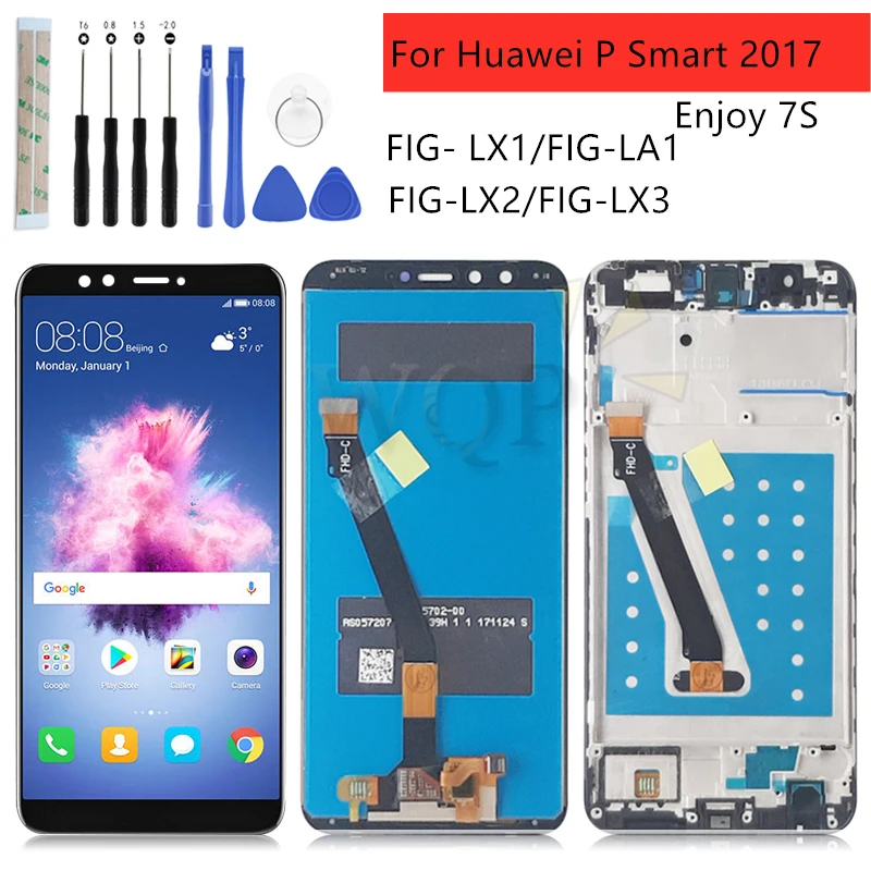 for Huawei P Smart LCD Display enjoy 7s 2017 Touch Screen Digitizer Assembly With Frame FIG LX1 L21 L22 Screen Replacement
for Huawei P Smart LCD Display enjoy 7s 2017 Touch Screen Digitizer Assembly With Frame FIG LX1 L21 L22 Screen Replacement